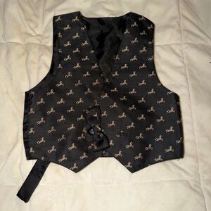 Black Horse Patterned Vest